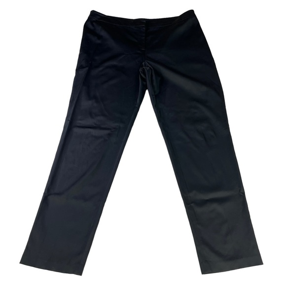 Eileen‎ Fisher Black Silk Like Tapered Pants Womens Size Large - Picture 1 of 7